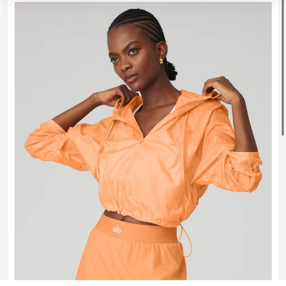 Alo Orange sprinter nylon Windbreaker Jacket